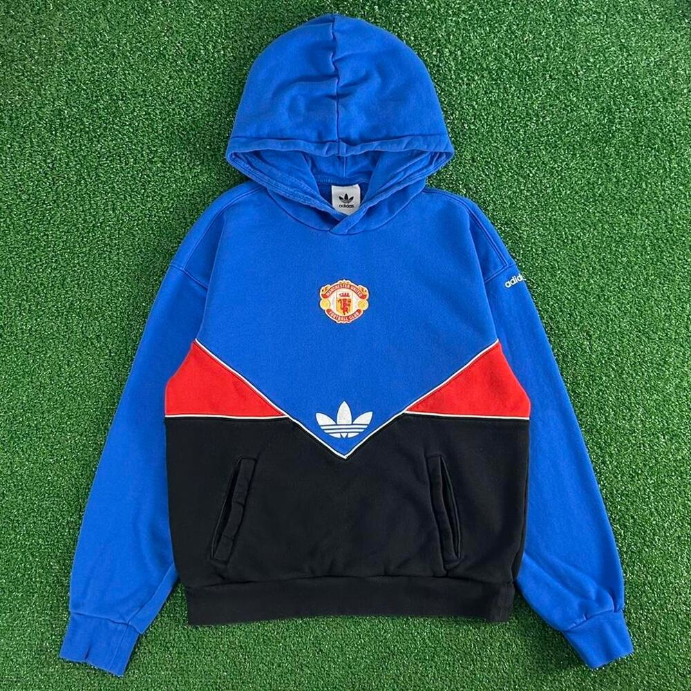 Adidas Originals Manchester United Tri-Tone Colorblock Hoodie